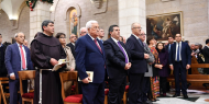 الرئيس يشارك في قداس منتصف الليل في كنيسة القديسة كاترينا ببيت لحم