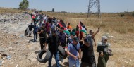 مسيرة في قرية صفا غرب رام الله رفضا لاستيلاء الاحتلال على الأراضي لصالح الاستيطان