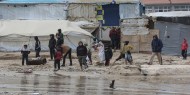 غرق مئات خيام النازحين في قطاع غزة مع اشتداد تأثير المنخفض الجوي